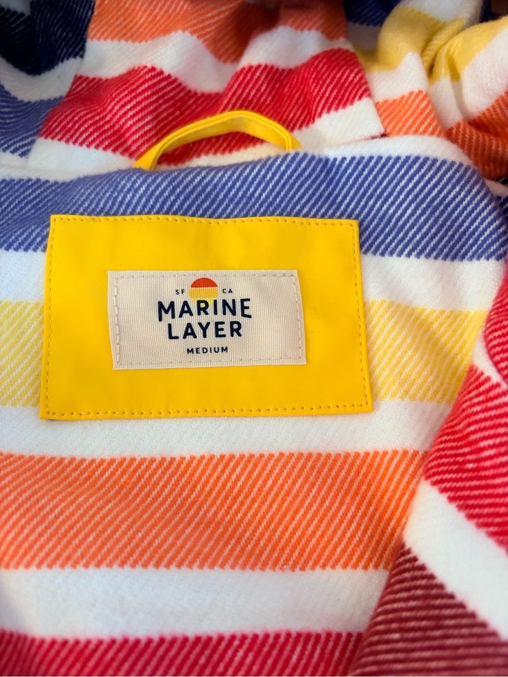 Marine Layer Seattle Raincoat in Old Gold - Picture 4 of 4